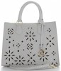 Kožené kabelka shopper bag Vittoria Gotti svetlo šedá V3093OD